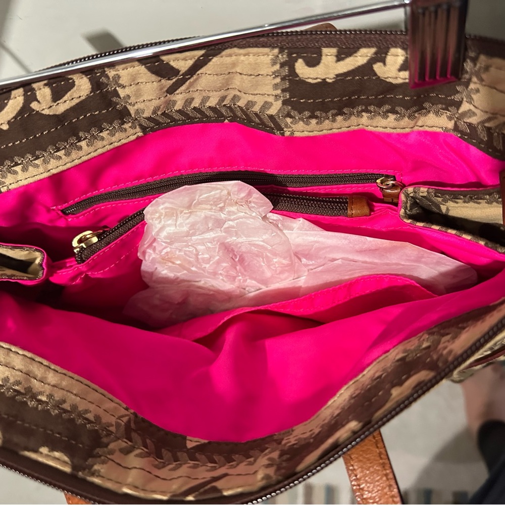 Brown Patterned Women's Bag - Picture 2 of 6
